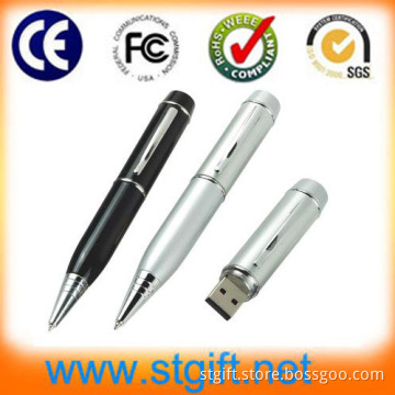 Three-Color Laser Pointer Ballpoint Pen 32GB USB Flash Drive